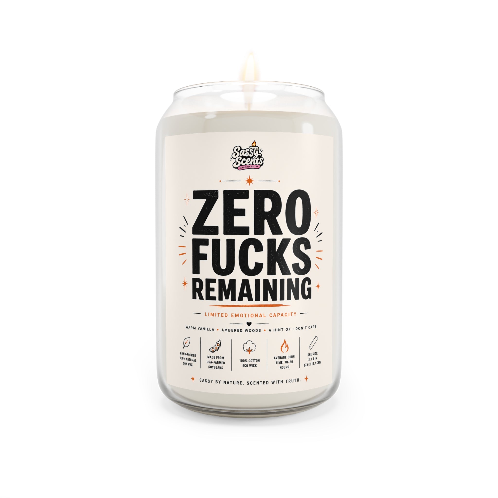 Special: Zero Fucks Remaining - 13.75oz - Sassy Scents